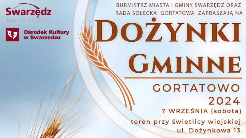 Zapraszamy na Dożynki Gminne!